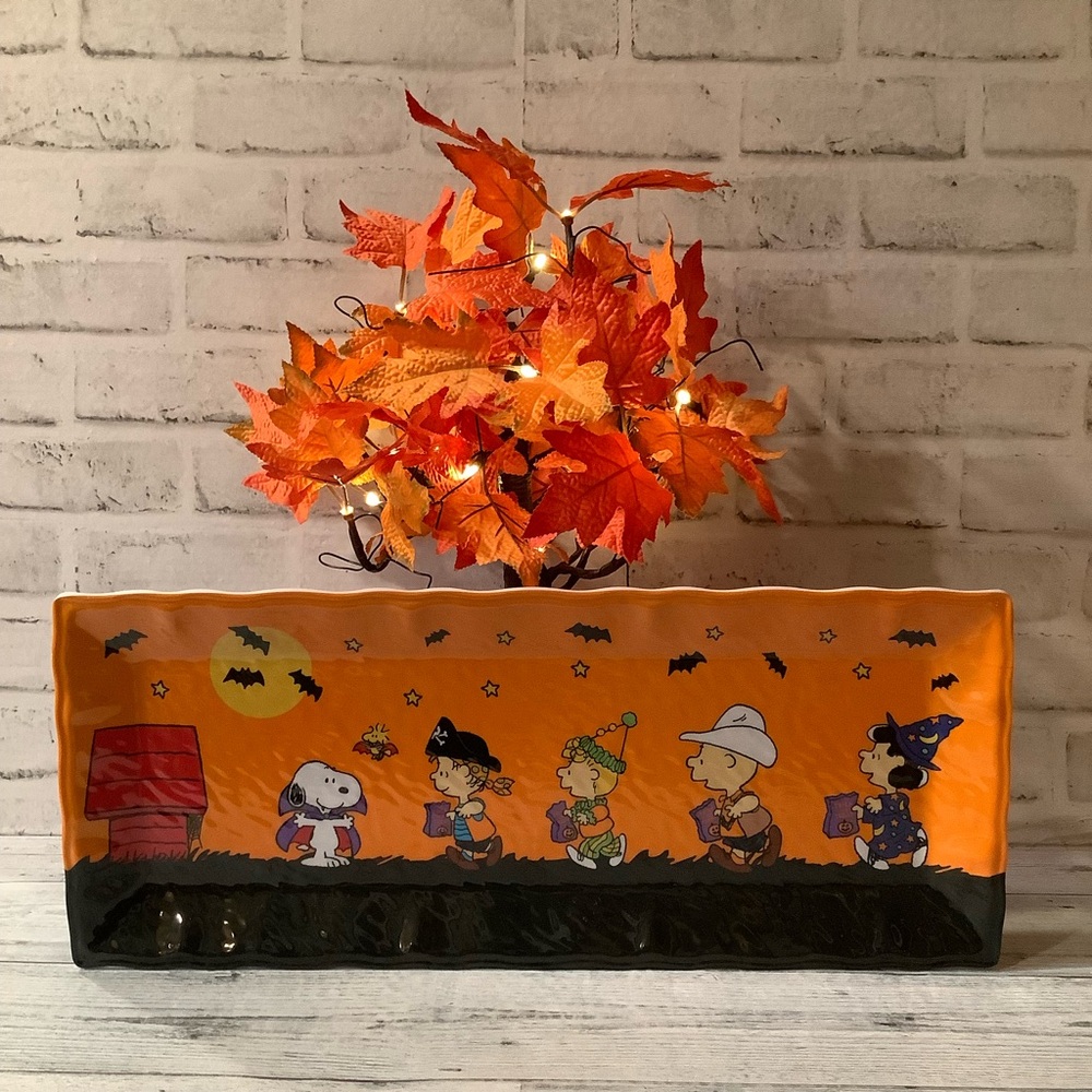 PEANUTS Peanuts Gang Melamine Rectangle Hammered Tray